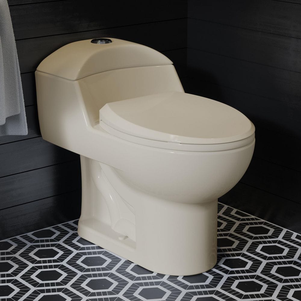 Chateau 1-Piece 1.1/1.6 GPF Dual Flush Elongated Toilet in Biqsue price history on PriceWatchPro