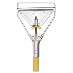 63 in. Natural Wooden Mop Handle and Screw Clamp Metal Head