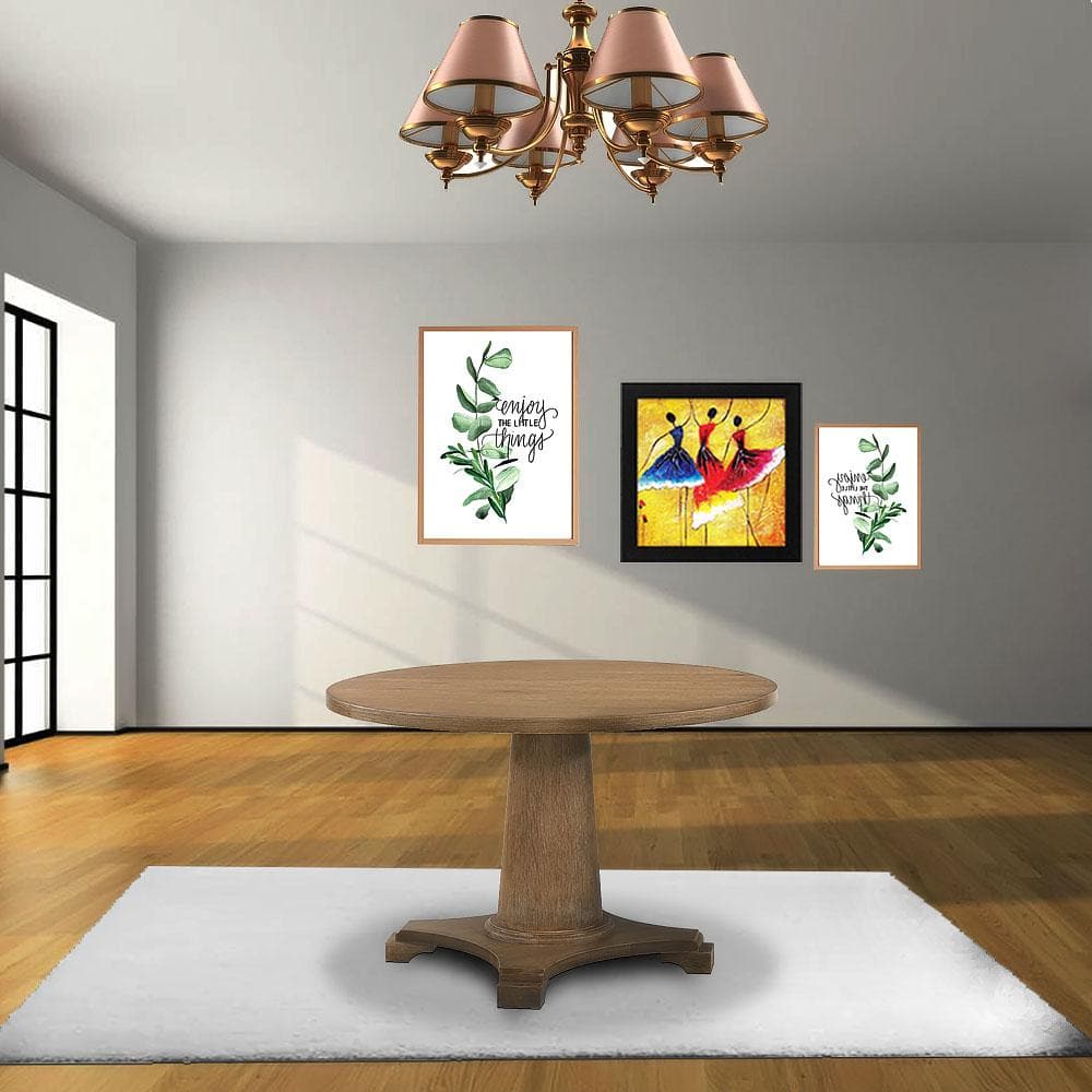 Rustic Reclaimed Wood 48" Round Dining Table in Salvaged Oak