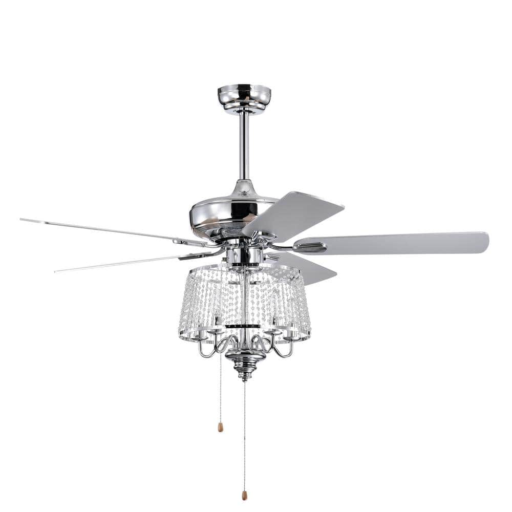 52 in. Indoor Chrome Ceiling Fan