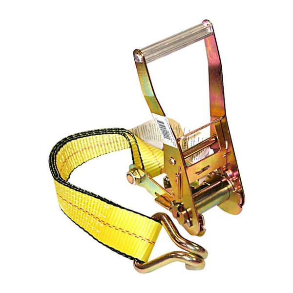 S. Line Ratchet Strap Tie Down 2 X 27 Ft. With J. Hooks- Long