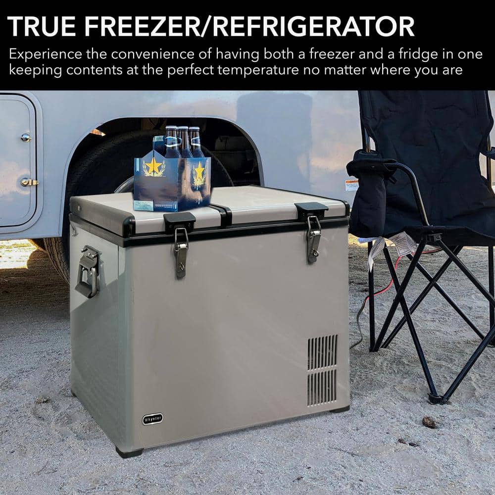 62 Quart Dual Zone Portable Refrigerator and Freezer with Stainless Steel Handles