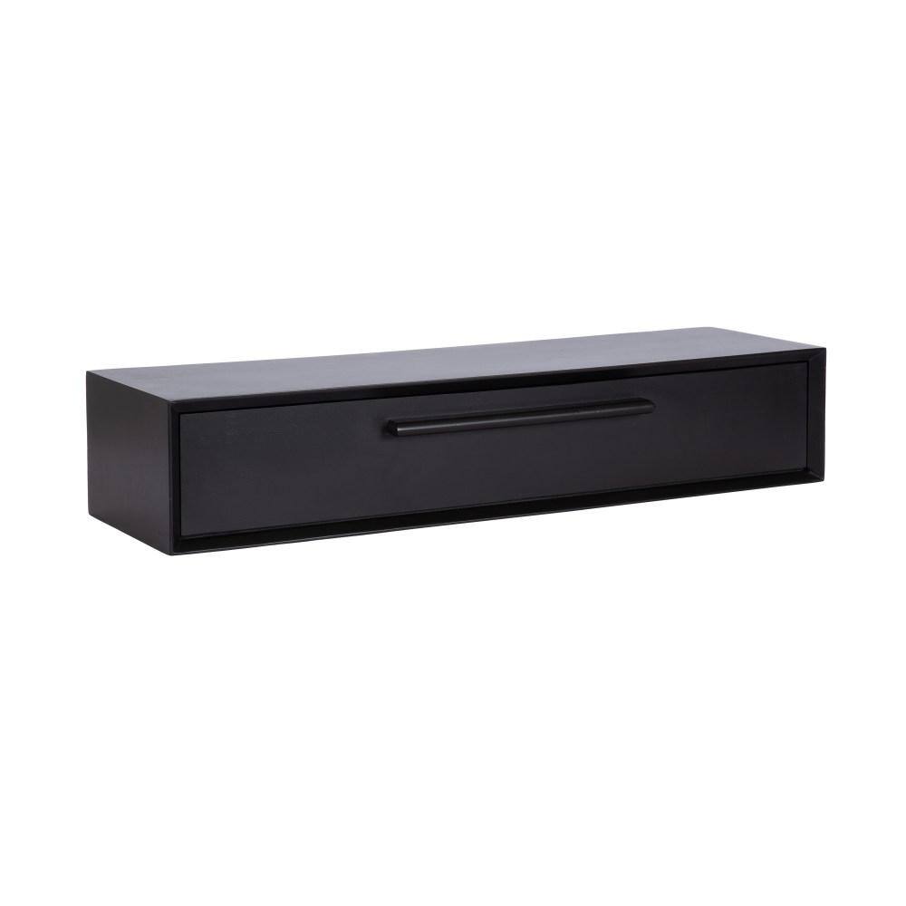 McCutcheon 30.00 in. Black Rectangle Solid Wood Console Table