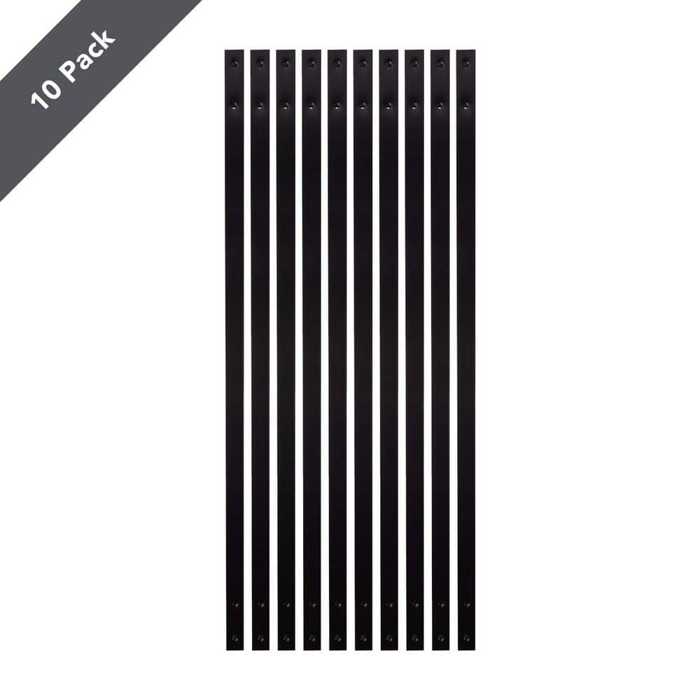 40 in. x .99 in. Black Aluminum Rectangular Traditional Baluster (10-Pack) price history on PriceWatchPro