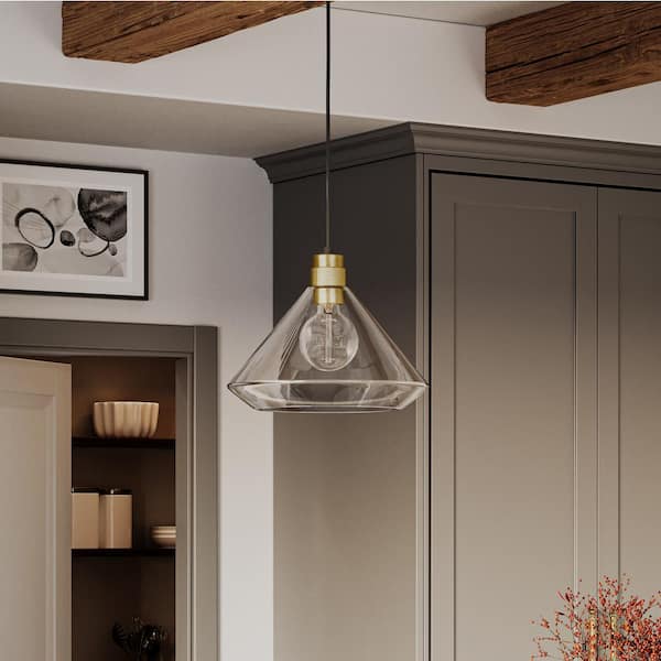 Progress Lighting Avec 13.5 in. 1-Light Matte Black Farmhouse