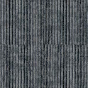 Generous - Marine - Blue Commercial 24 x 24 in. Glue-Down Carpet Tile Square (80 sq. ft.)
