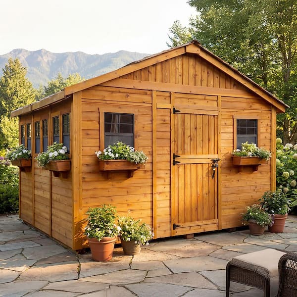 Outdoor Living Today Sunshed 12 ft. x 12 ft. Western Red Cedar