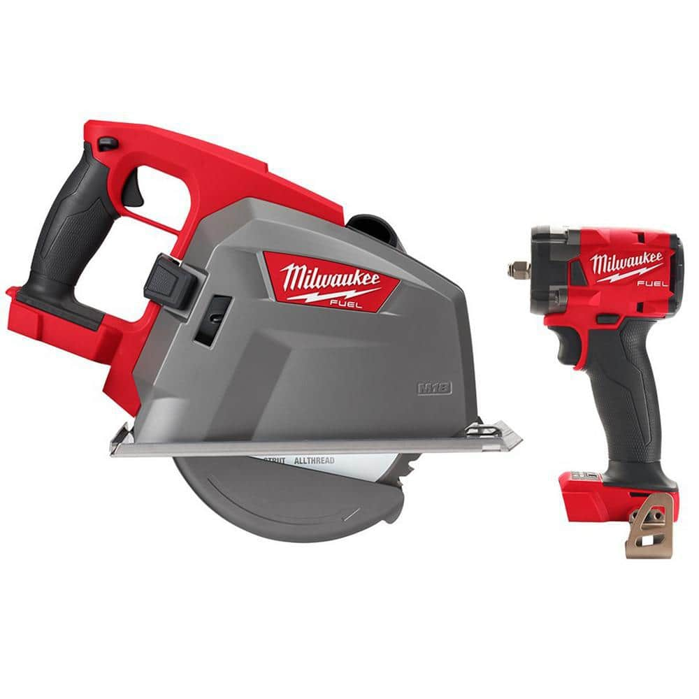 M18 FUEL 18V 8 in. Lithium-Ion Brushless Cordless Metal Cutting Circular Saw with M18 Compact 3/8 in. Impact Wrench -  Milwaukee, 2982-20-2854-20