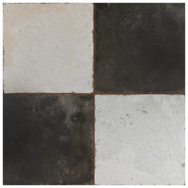 Merola Tile Kings Damero 9 in. x 9 in. Ceramic Floor and Wall Take Home Tile Sample