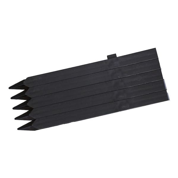 Epic Plastics 12 in. Black Benda Board Flex Plastic Stake (5-Pack