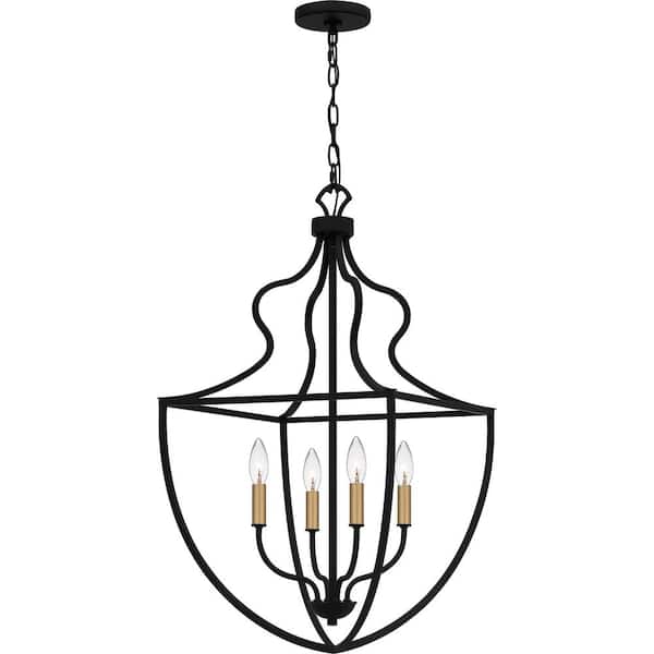 Quoizel Keeley 4-Light Matte Black Pendant Light