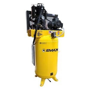 Silent Air Industrial E450 80 Gal. 175 psi Electric 5 HP 19 CFM 3-Phase 208V 2-Stage Vertical Stationary Air Compressor