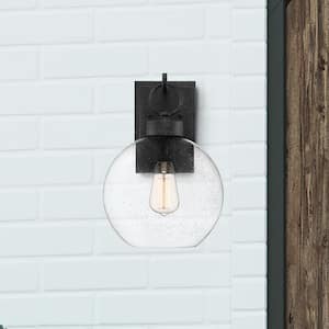 Barre 1-Light Grey Outdoor Wall Lantern Sconce