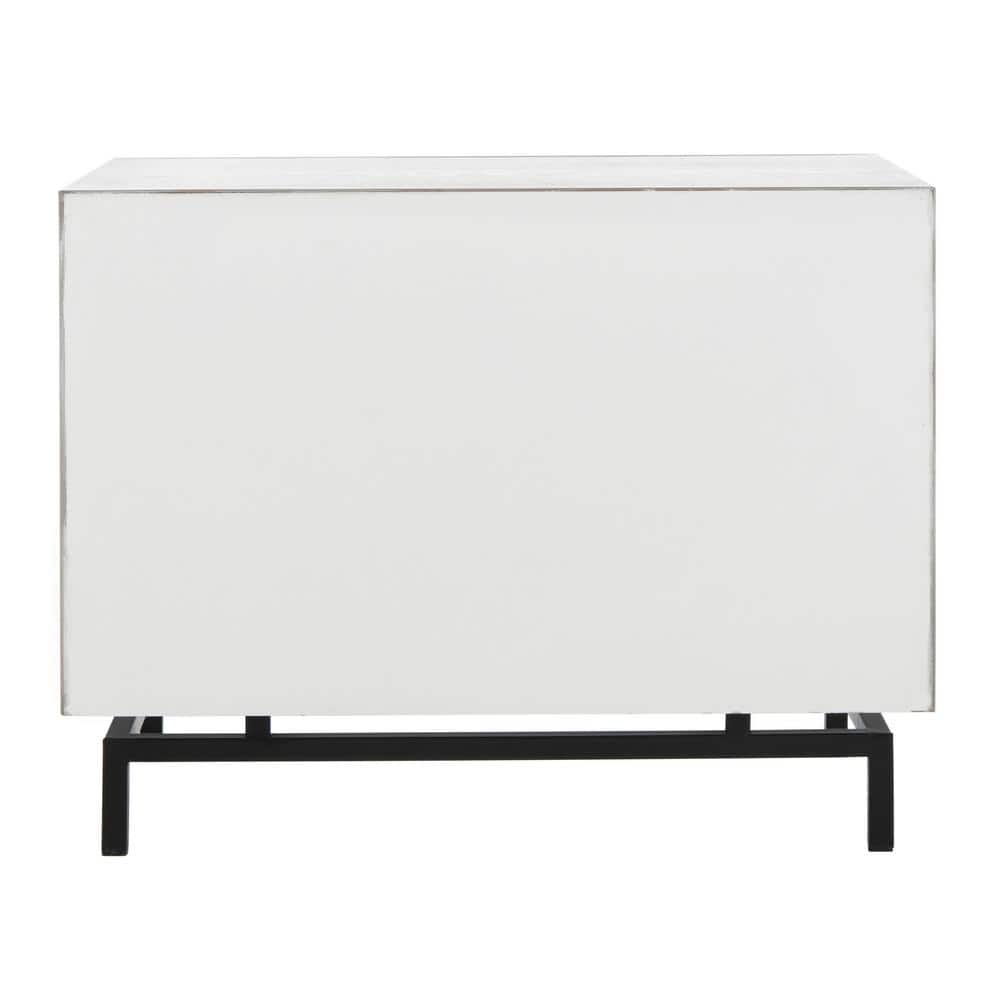 Herschel Grey and Black 3-Drawer Storage Cabinet