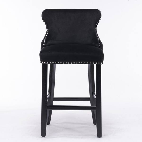 Black velvet discount breakfast bar stools