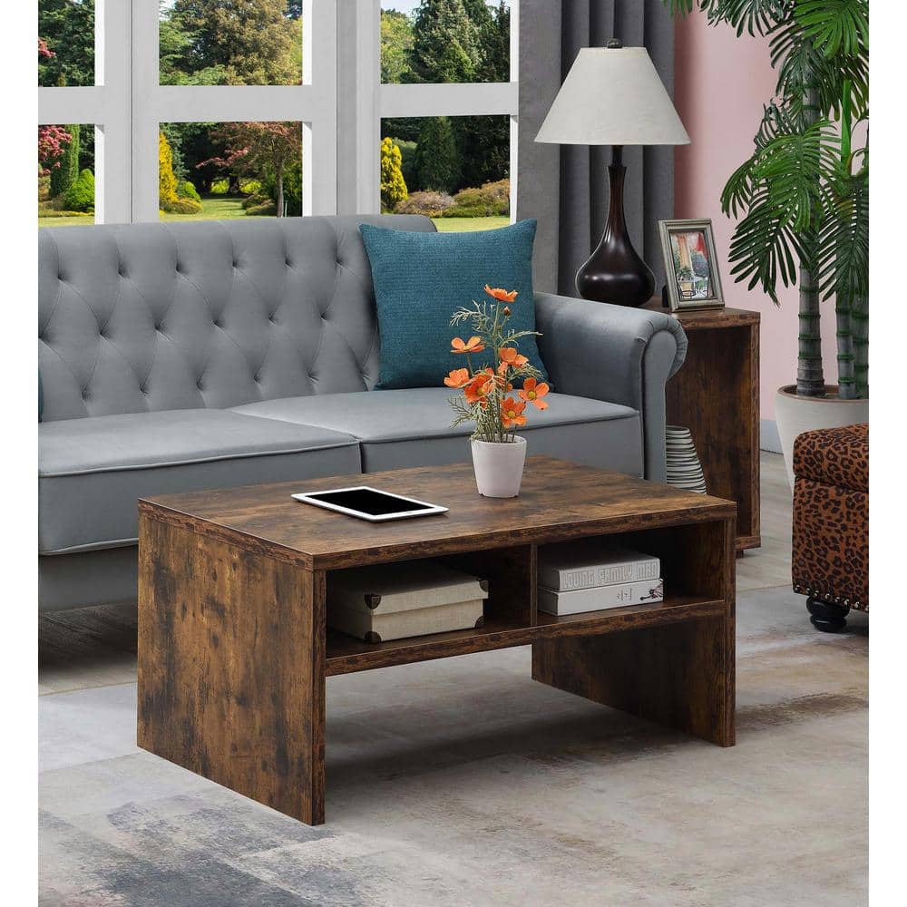 Espresso Northfield Admiral 40" Rectangular Coffee Table with Shelves
