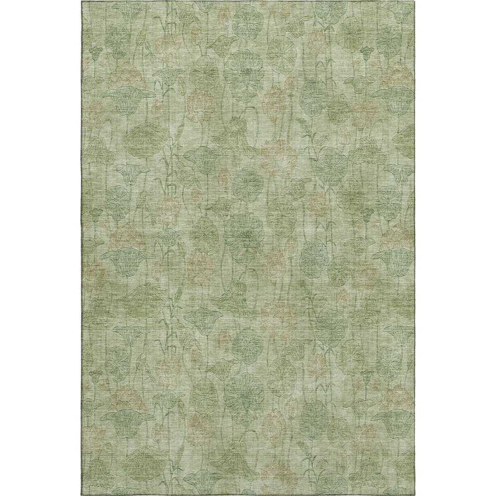 Mayfield Premium Machine Washable Abstract AMF2128 Sage 3 ft. x 5 ft. Area Rug price history on PriceWatchPro