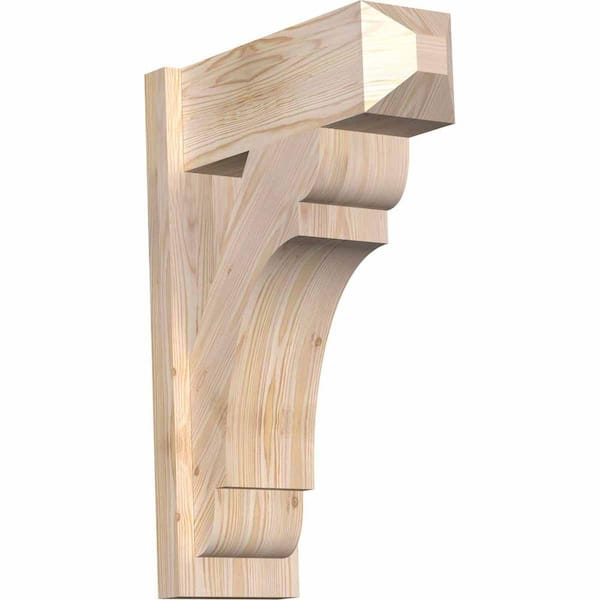 Ekena Millwork 8 in. x 28 in. x 20 in. Olympic Craftsman Smooth Douglas Fir Outlooker