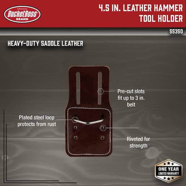 4.5 in. Leather Hammer Tool Holder for Tool Belts