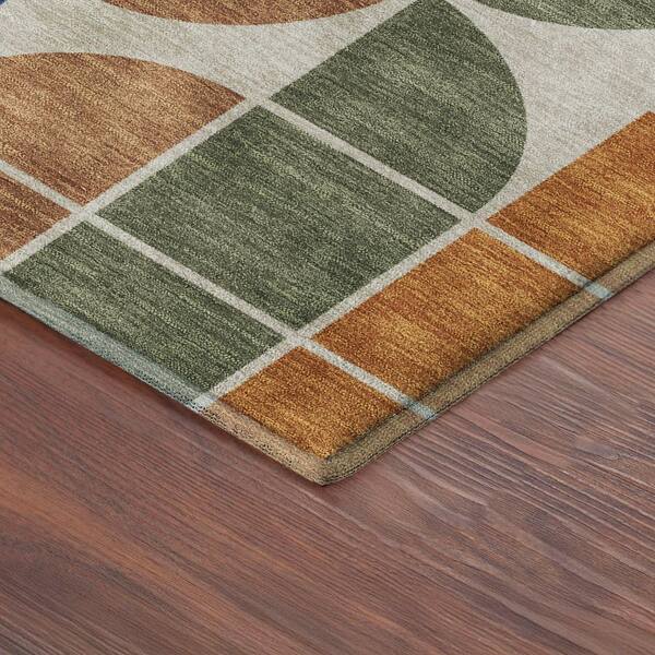 Mayfield Premium Machine Washable Abstract AMF2418 Blue 10 ft. x 14 ft. Area Rug