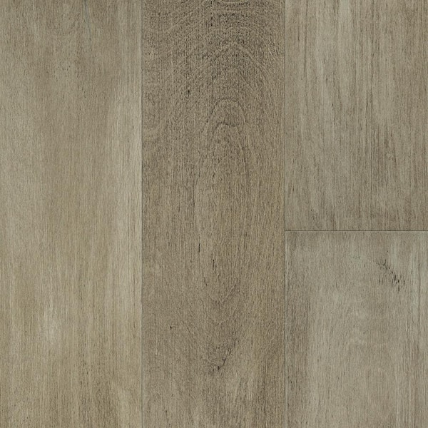 Sure+ Latte Light Birch Birch 6.5 mm T x 6.5 in. W Waterproof Wire Brushed Engineered Hardwood Flooring (21.7 sq. ft./case)