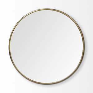 Large Round Gold Modern Mirror (47.2 in. H x 47.2 in. W)