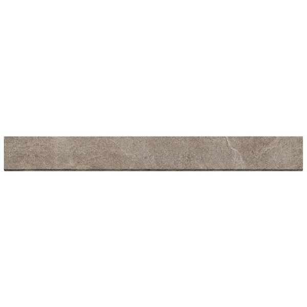 Monolith Caramel Brown 3 in. x 24 in. Matte Porcelain Bullnose Trim (0.46 sq. ft./each)