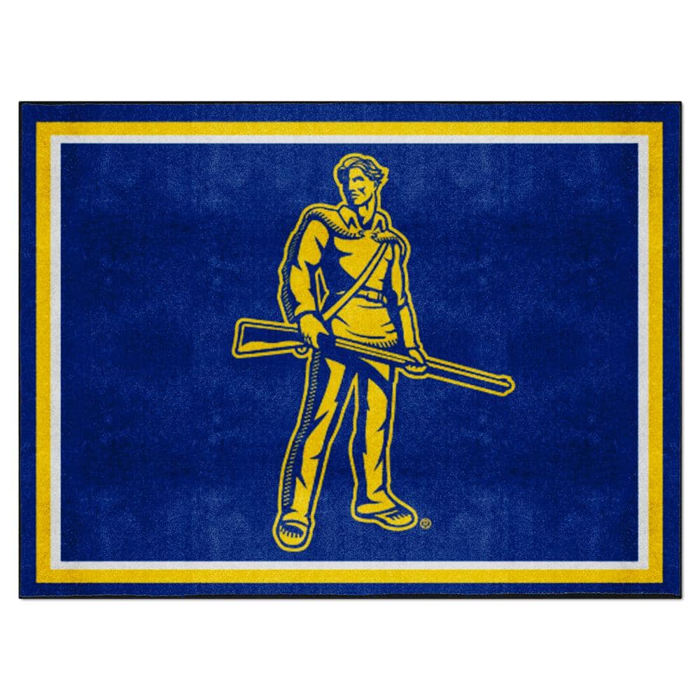 Wv State Rug Fallo FANMATS West Virginia Mountaineers Blue 8 ft. x 10 ft. Plush Area Rug ...