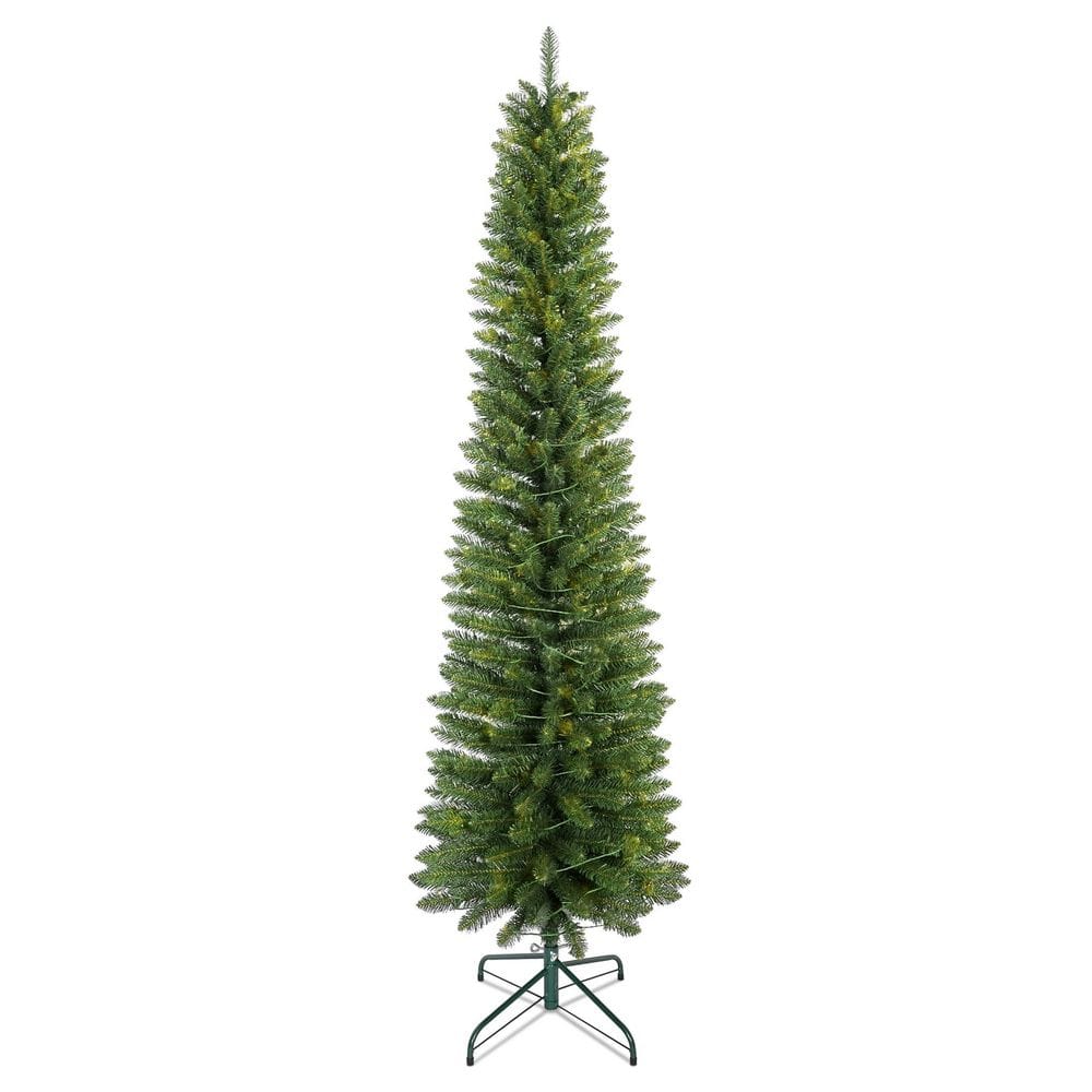5 ft. Green Pencil Christmas Tree with 263 Tips, Space-Saving Design, Stable Metal Stand for Small Spaces and Corners price history on PriceWatchPro