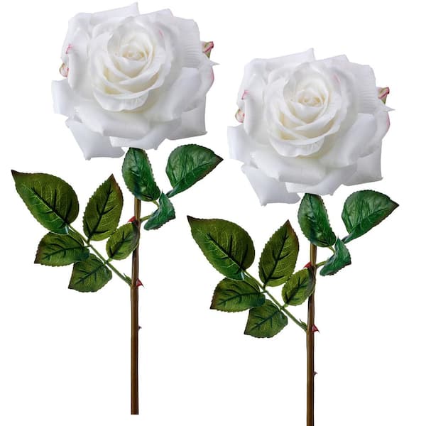 Regency International 27 in. White Artificial Garden Rose