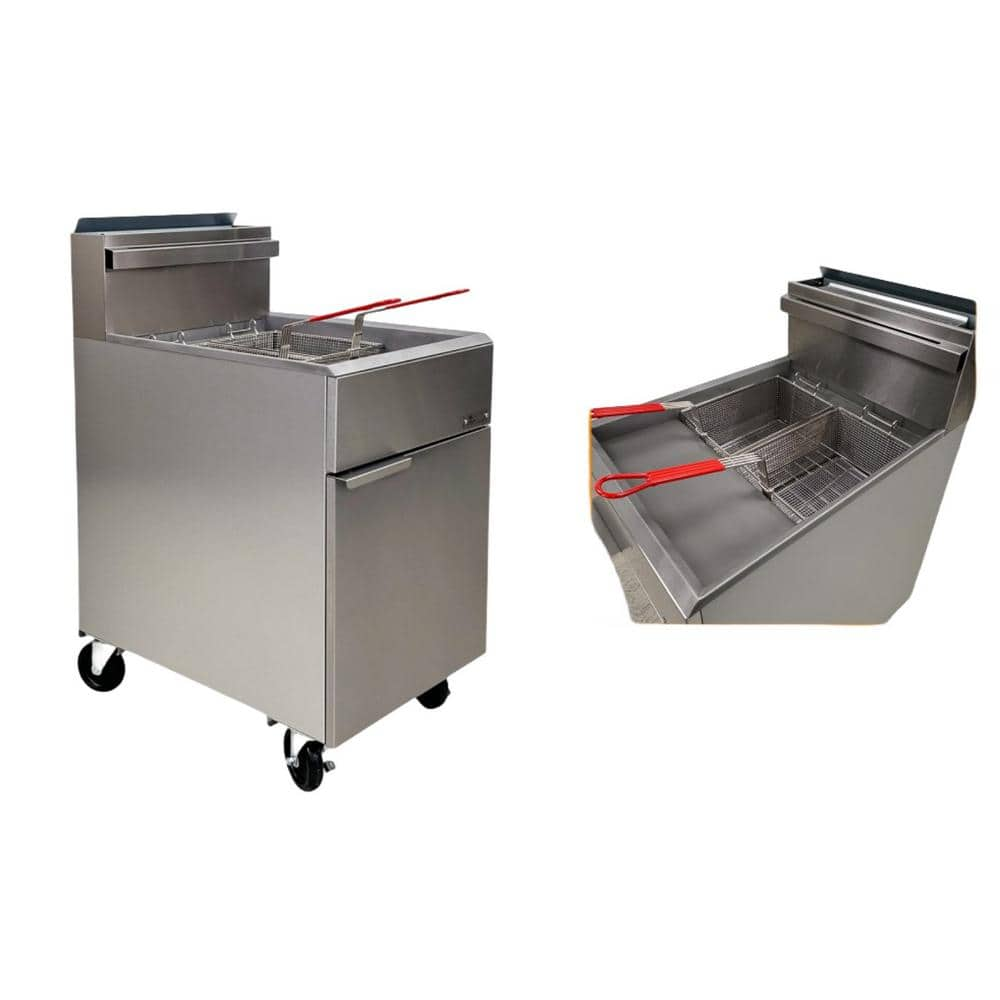 Cooler Depot Commercial 36 Qt. Nature Gas Deep Fryer 70 Lbs. 150,000 ...