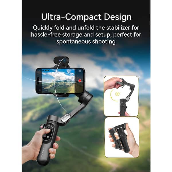 OBJLGEV Gimbal Stabilizer with AI Vision Sensor for Face Tracking