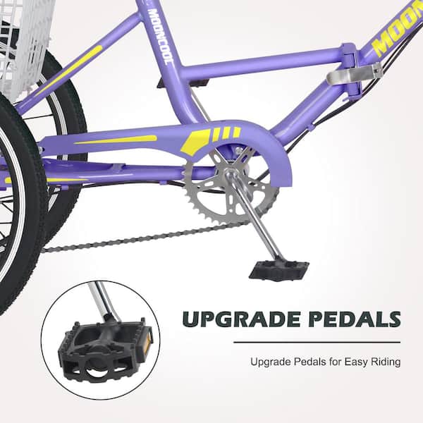 MOONCOOL Adult Folding Tricycle, Trike Cruiser Bike, 3 Wheeled