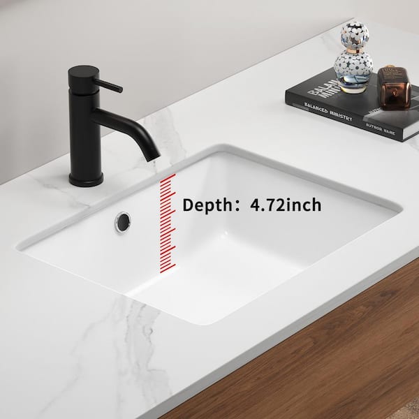 cadeninc 19.69 in. x 15.75 in. White Ceramic Rectangular