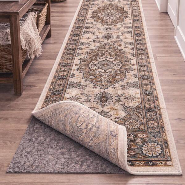 2 ft. x 8 ft. All Pet Grey Felted Reversible Pet Proof Rug Pad