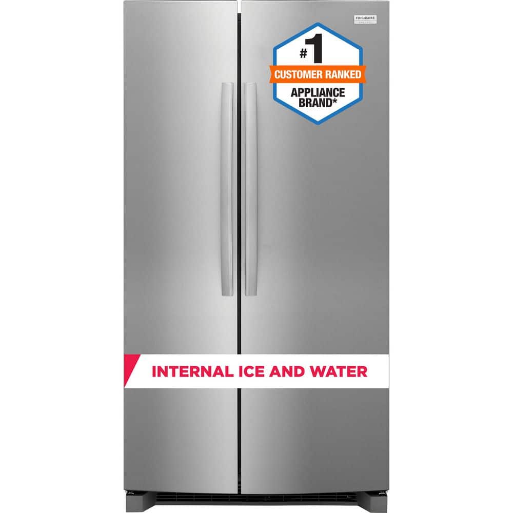 Gallery 36 in. 26 cu. ft. Standard Depth Side-by-Side Refrigerator in Stainless Steel with Internal Water Dispenser