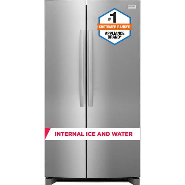 Gallery 36 in. 26 cu. ft. Standard Depth Side-by-Side Refrigerator in Stainless Steel with Internal Water Dispenser