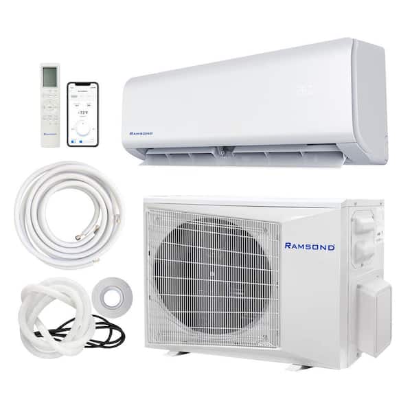 12,000BTU SEER 19 1 Plus Ton Wi-Fi Ductless Mini Split Air Conditioner & Heat Pump 115-Volt/60Hz Plus 25ft. Line Set Kit