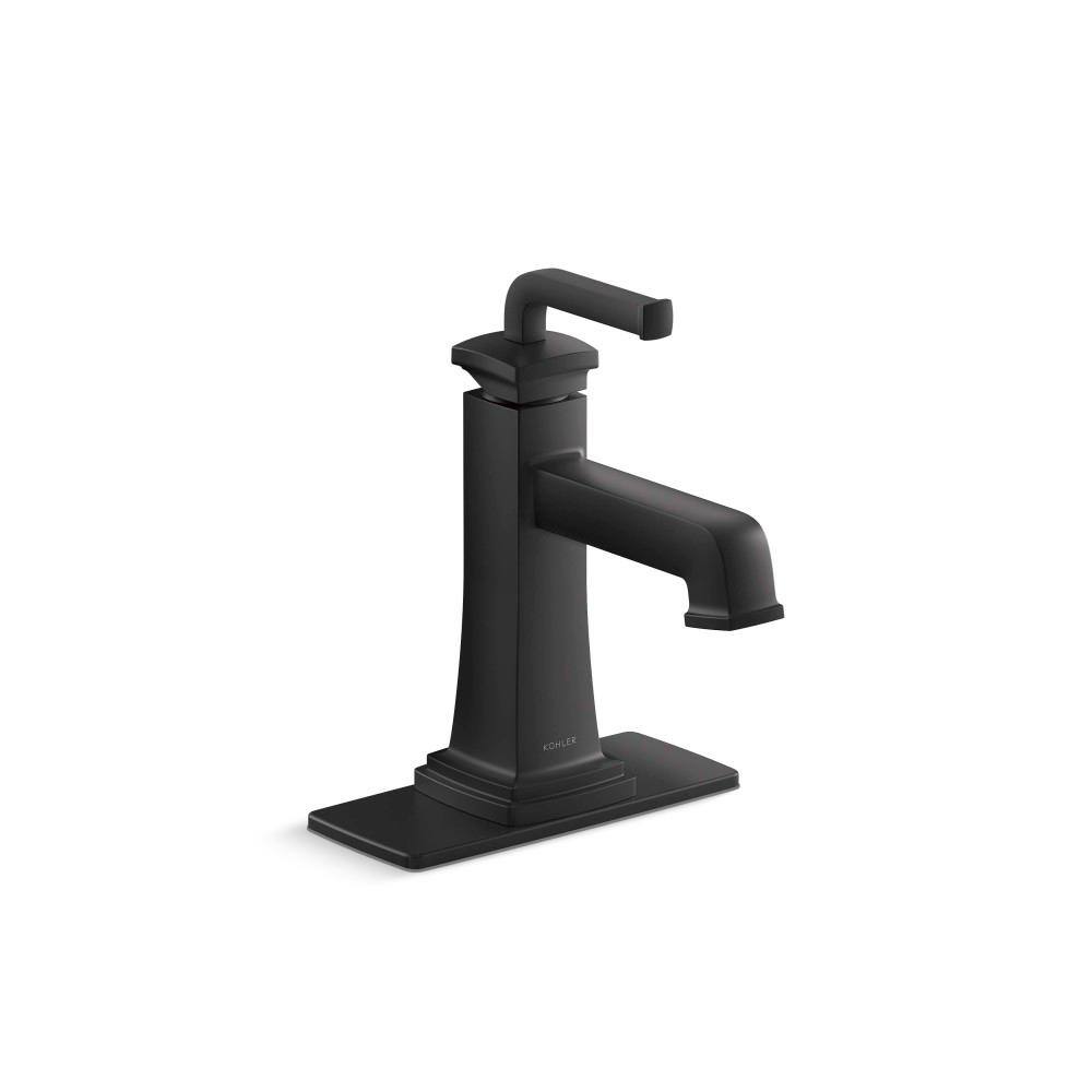 KOHLER Riff SingleHandle SingleHole Bathroom Faucet in Matte Black