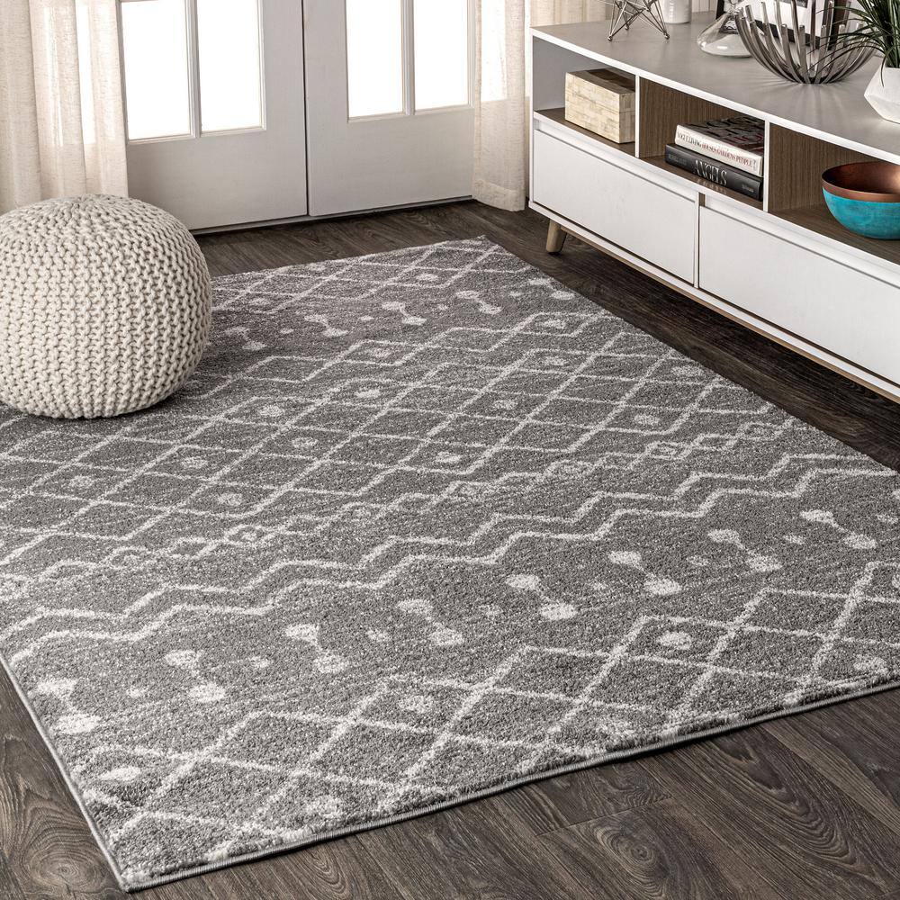 JONATHAN Y Aksil Moroccan Beni Souk Gray/Cream 3 ft. x 5 ft. Area Rug ...