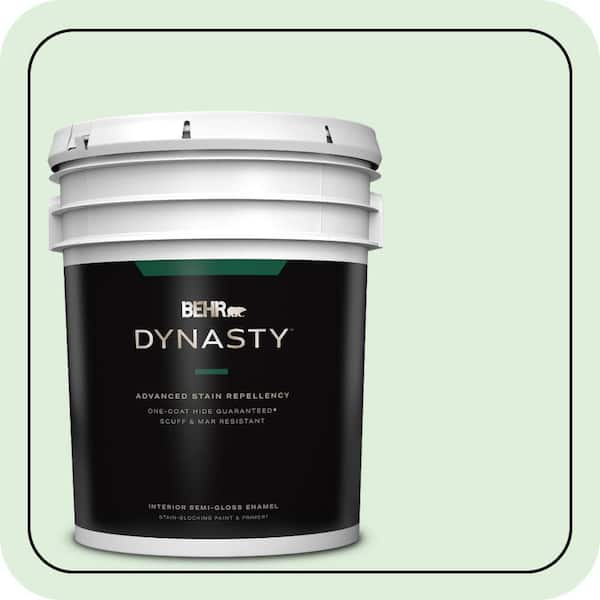 BEHR DYNASTY 5 gal. #450C-2 Breath of Spring Semi-Gloss Enamel Interior Stain-Blocking Paint & Primer