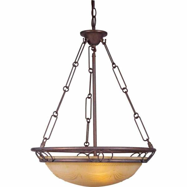 Filament Design Lenor 3-Light Prairie Rock Incandescent Ceiling Chandelier