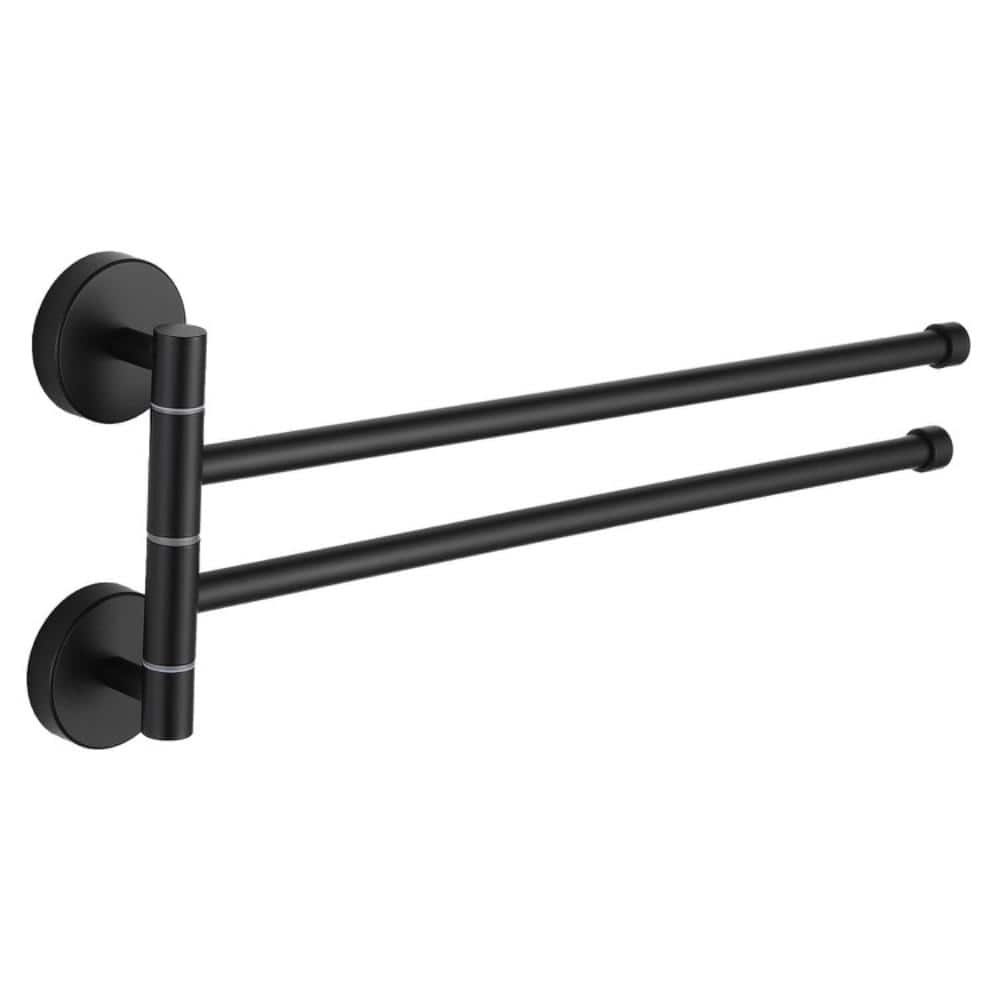 Nameeks General Hotel 14.5 in. Wall Mounted Towel Bar in Matte Black