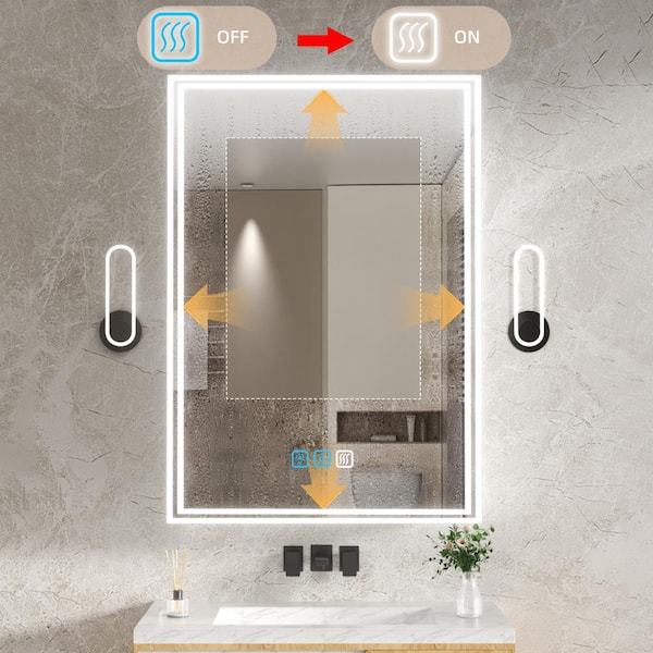 ZXDDMS 20 in. W x 28 in. H Rectangular Aluminum Flowing LED Light