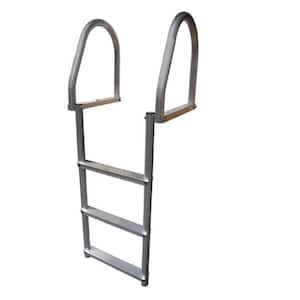 Dock Ladder 3-Step Standard Flip-Up Aluminum Dock Ladder