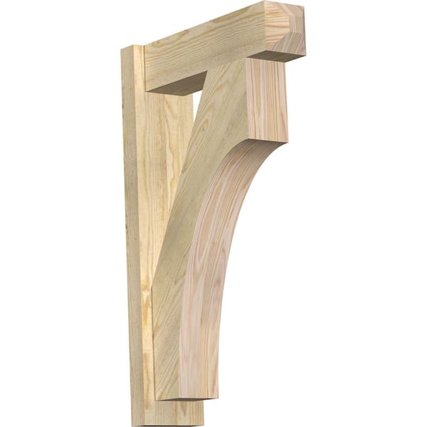 Ekena Millwork 6 in. x 32 in. x 20 in. Douglas Fir Westlake Craftsman Rough Sawn Outlooker