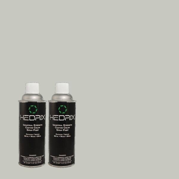 Hedrix 11 oz. Match of PPU12-10 Misty Morn Flat Custom Spray Paint (8-Pack)