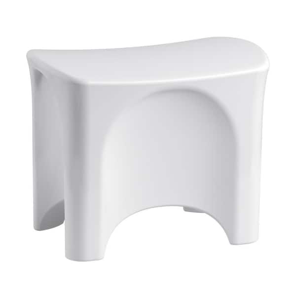 STERLING Ensemble 13-1/8 in. x 18-9/16 in. Freestanding Shower Seat in White