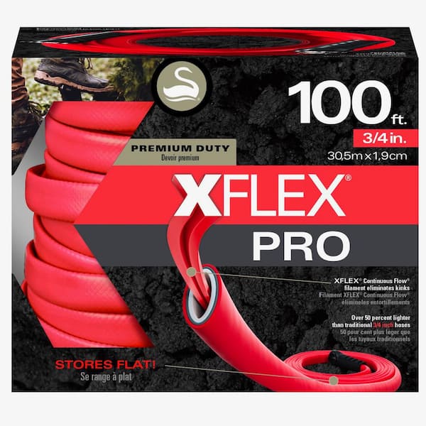 Swan Xflex Pro 3/4 in x 100 ft. Flat Non-Kink Hose Premium Duty
