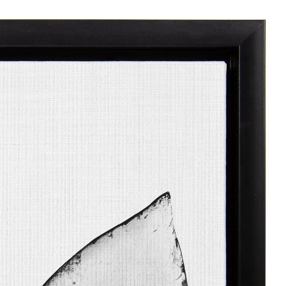 Black and White Succulent Canvas Print with Polystyrene Frame, 18x24